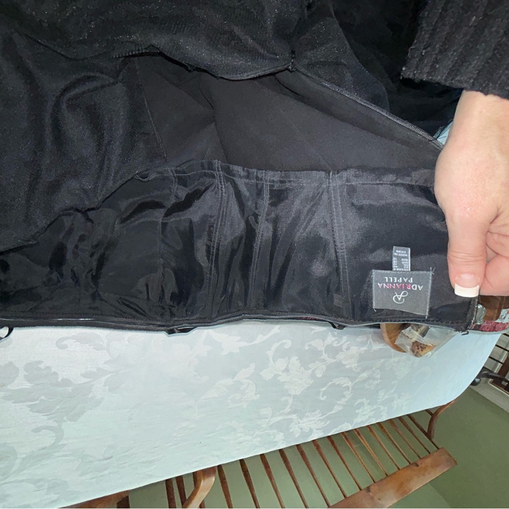 Adrianna Papell Black Strapless Gown - Picture 10 of 15